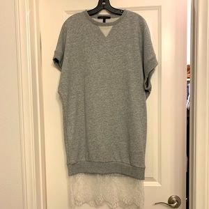 BCBGMAXAZRIA Sweater With Lace Trim Size S